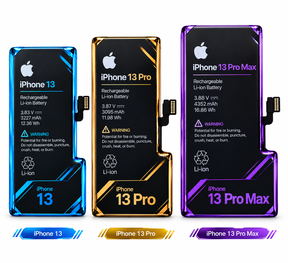 IPHONE BATTERY 13,13 PRO, 13 PROMAX