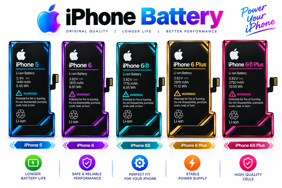 IPHONE BATTERY 5,6,6S,6PLUS,6S,PLUS